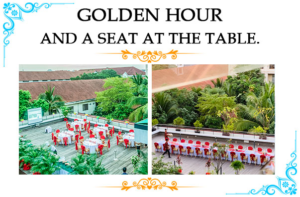 Golden hour and a seat at the table.